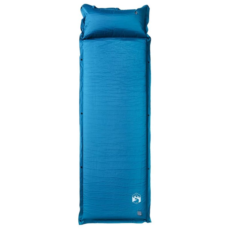 Sport si Outdoor/Camping/Saltele si accesorii pentru somn/Saltele camping - Saltea de camping auto-gonflabila, cu perna integrata, turcoaz - Infinity.ro