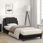 Casa si Gradina - Mobilier - Paturi si accesorii - Paturi - Pat cu saltea, negru, 100x200 cm, piele ecologica - Infinity.ro