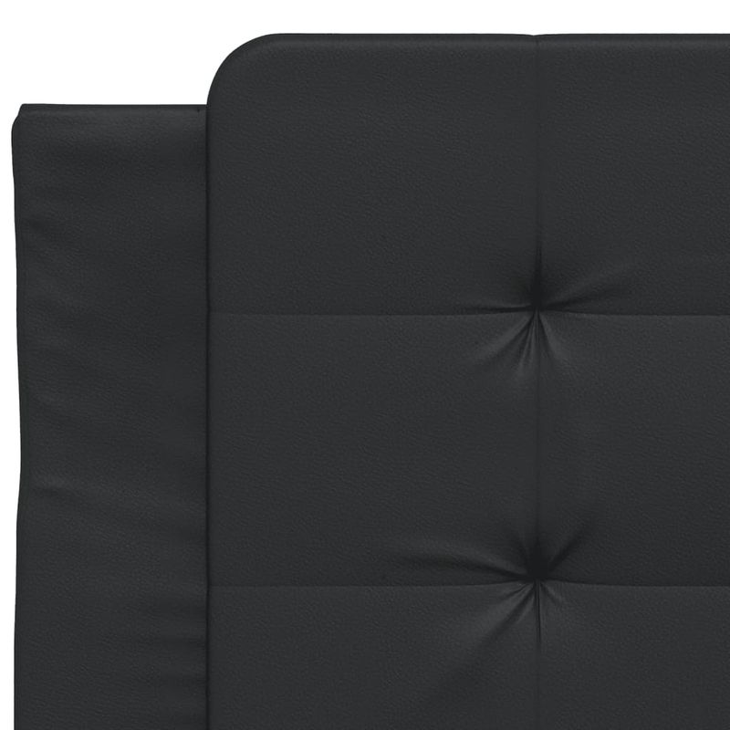 Casa si Gradina - Mobilier - Paturi si accesorii - Paturi - Pat cu saltea, negru, 100x200 cm, piele ecologica - Infinity.ro