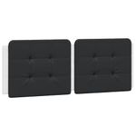 Casa si Gradina - Mobilier - Paturi si accesorii - Paturi - Cadru de pat cu LED, alb si negru, 140x200 cm, piele ecologica - Infinity.ro