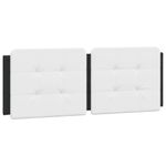 Casa si Gradina - Mobilier - Paturi si accesorii - Paturi - Cadru de pat cu tablie, negru/alb, 140x200 cm, piele ecologica - Infinity.ro