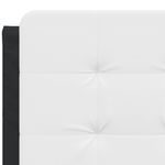Casa si Gradina - Mobilier - Paturi si accesorii - Paturi - Cadru de pat cu tablie, negru/alb, 140x200 cm, piele ecologica - Infinity.ro