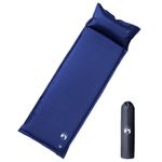 Sport si Outdoor - Camping - Saltele si accesorii pentru somn - Saltele camping - Saltea de camping auto-gonflabila cu perna integrata, bleumarin - Infinity.ro