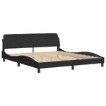 Casa si Gradina - Mobilier - Paturi si accesorii - Paturi - Pat cu saltea, negru, 180x200 cm, catifea - Infinity.ro