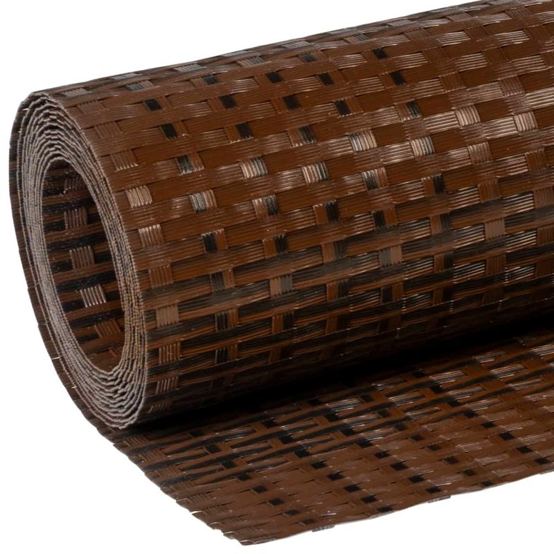 Casa si Gradina - Gradina si terasa - Garduri, panouri si accesorii - Paravan pentru balcon, maro si negru, 500x90 cm, poliratan - Infinity.ro