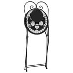 Casa si Gradina - Gradina si terasa - Mobilier exterior - Scaune si sezlonguri gradina - Scaune de bistro pliabile, 2 buc., negru si alb, ceramica - Infinity.ro