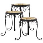 Casa si Gradina - Gradinarit si plante - Plante si ghivece - Ghivece si suporturi - Suporturi pentru plante, 3 buc., caramiziu și alb, ceramica, cărămiziu și alb - Infinity.ro