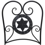 Casa si Gradina - Gradina si terasa - Mobilier exterior - Scaune si sezlonguri gradina - Scaune de bistro pliabile, 2 buc., negru si alb, ceramica - Infinity.ro