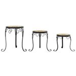 Casa si Gradina - Gradinarit si plante - Plante si ghivece - Ghivece si suporturi - Suporturi pentru plante, 3 buc., caramiziu și alb, ceramica, cărămiziu și alb - Infinity.ro