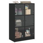 Casa si Gradina - Mobilier - Comode si corpuri - Corpuri bucatarie - Dulapuri inalte cu usi, negru, 68x37x109 cm, lemn prelucrat - Infinity.ro