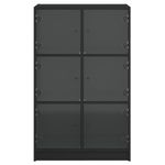 Casa si Gradina - Mobilier - Comode si corpuri - Corpuri bucatarie - Dulapuri inalte cu usi, negru, 68x37x109 cm, lemn prelucrat - Infinity.ro