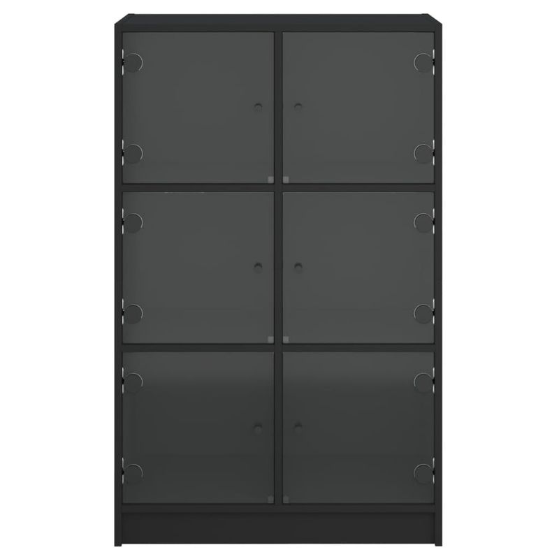 Casa si Gradina - Mobilier - Comode si corpuri - Corpuri bucatarie - Dulapuri inalte cu usi, negru, 68x37x109 cm, lemn prelucrat - Infinity.ro