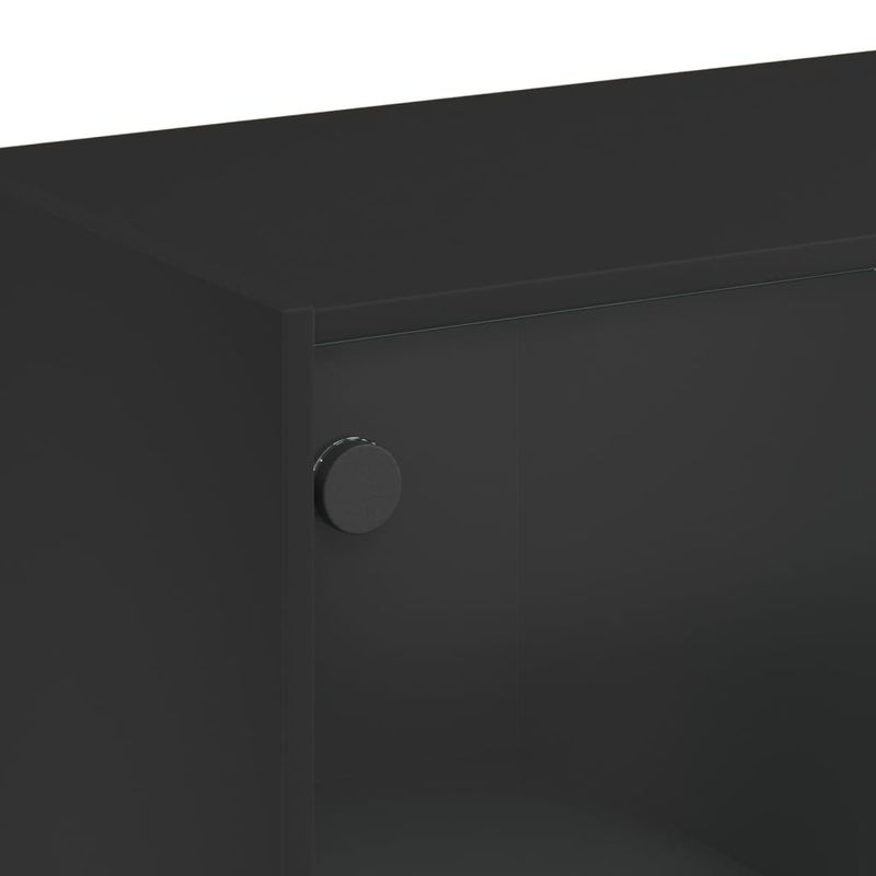 Casa si Gradina - Mobilier - Comode si corpuri - Corpuri bucatarie - Dulapuri inalte cu usi, negru, 68x37x109 cm, lemn prelucrat - Infinity.ro