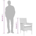 Casa si Gradina - Gradina si terasa - Mobilier exterior - Seturi mobila gradina - Set mobilier gradina cu perne 3 piese bej poliratan/lemn acacia - Infinity.ro
