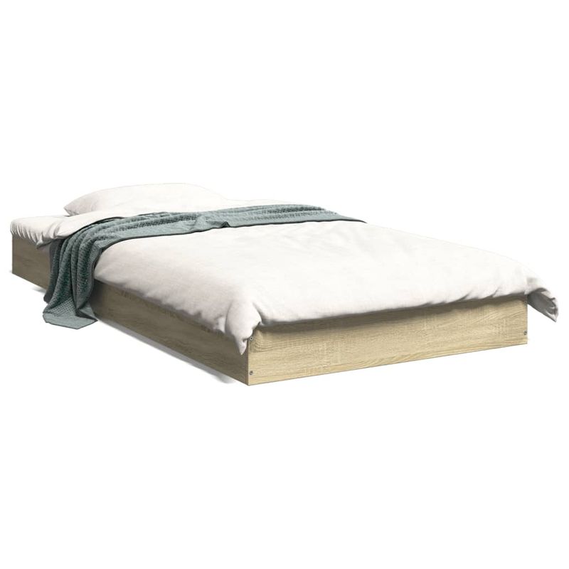 Casa si Gradina - Mobilier - Paturi si accesorii - Paturi - Cadru de pat, stejar sonoma, 100x200 cm, lemn prelucrat - Infinity.ro