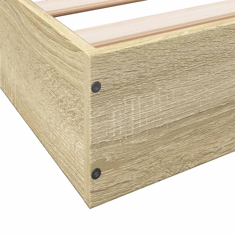 Casa si Gradina - Mobilier - Paturi si accesorii - Paturi - Cadru de pat, stejar sonoma, 100x200 cm, lemn prelucrat - Infinity.ro