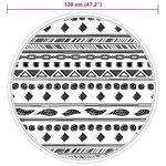 Casa si Gradina - Textile si covoare - Covoare - Covoare casa - Covor de exterior, model gri, diametru 120 cm, PP - Infinity.ro