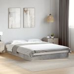 Casa si Gradina - Mobilier - Paturi si accesorii - Paturi - Cadru de pat, gri beton, 140x200 cm, lemn prelucrat - Infinity.ro