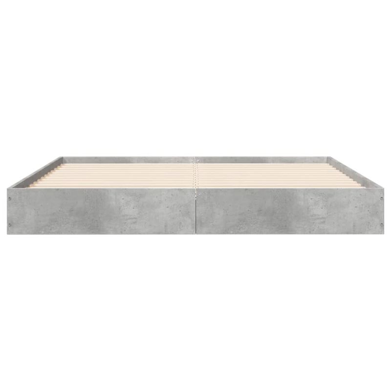 Casa si Gradina - Mobilier - Paturi si accesorii - Paturi - Cadru de pat, gri beton, 140x200 cm, lemn prelucrat - Infinity.ro