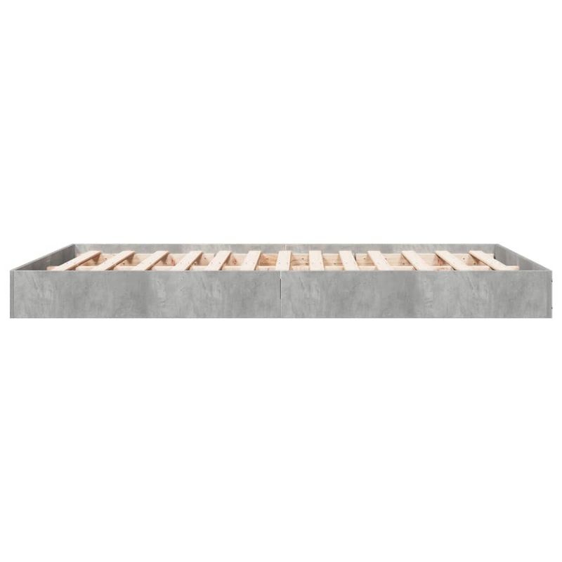 Casa si Gradina - Mobilier - Paturi si accesorii - Paturi - Cadru de pat, gri beton, 140x200 cm, lemn prelucrat - Infinity.ro