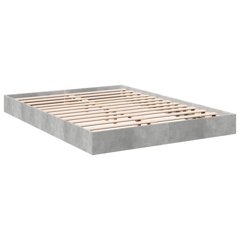 Casa si Gradina - Mobilier - Paturi si accesorii - Paturi - Cadru de pat, gri beton, 140x200 cm, lemn prelucrat - Infinity.ro