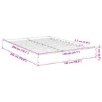 Casa si Gradina - Mobilier - Paturi si accesorii - Paturi - Cadru de pat, gri beton, 140x200 cm, lemn prelucrat - Infinity.ro
