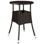 Casa si Gradina - Gradina si terasa - Mobilier exterior - Seturi mobila gradina - Set mobilier de gradina cu perne 3 piese maro poliratan&sticla - Infinity.ro