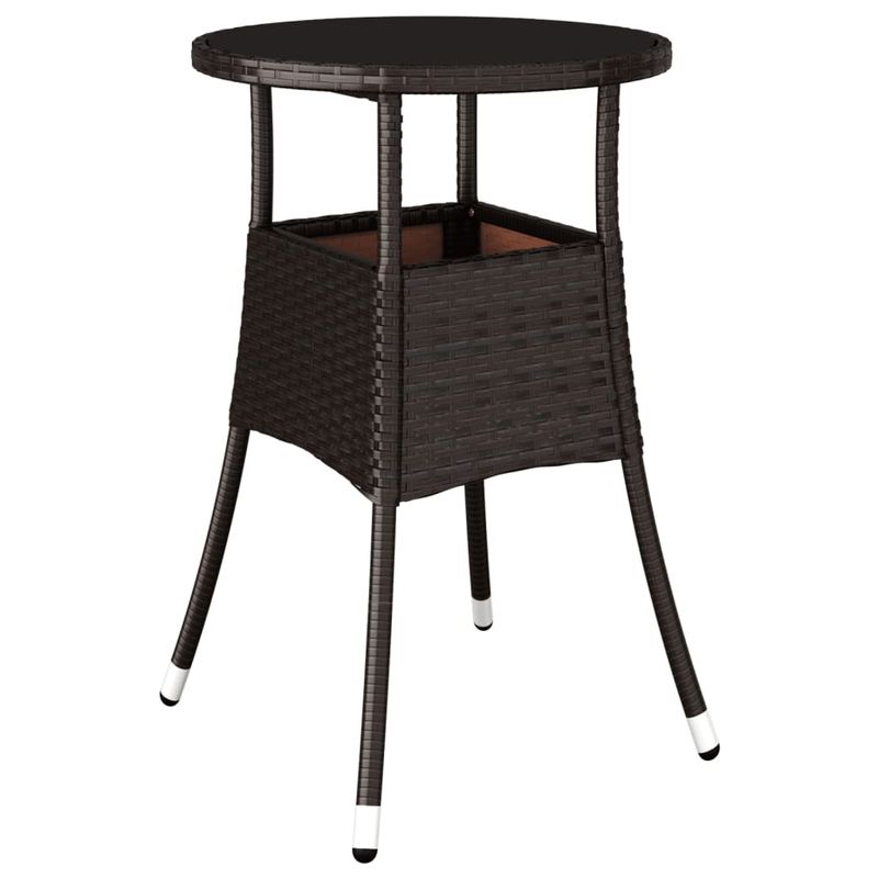 Casa si Gradina - Gradina si terasa - Mobilier exterior - Seturi mobila gradina - Set mobilier de gradina cu perne 3 piese maro poliratan&sticla - Infinity.ro