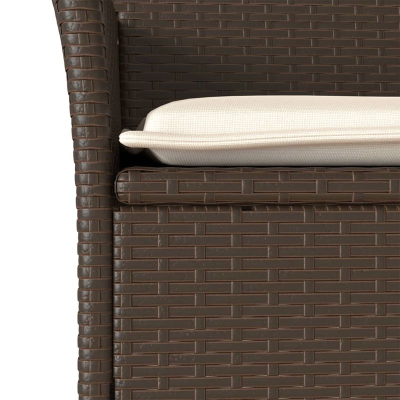 Casa si Gradina - Gradina si terasa - Mobilier exterior - Seturi mobila gradina - Set mobilier de gradina cu perne 3 piese maro poliratan&sticla - Infinity.ro