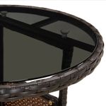 Casa si Gradina - Gradina si terasa - Mobilier exterior - Seturi mobila gradina - Set mobilier de gradina cu perne 3 piese maro poliratan&sticla - Infinity.ro
