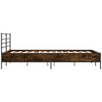 Casa si Gradina - Mobilier - Paturi si accesorii - Paturi - Cadru de pat, stejar fumuriu 140x200 cm lemn prelucrat si metal - Infinity.ro