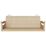 Casa si Gradina - Gradina si terasa - Mobilier exterior - Bancute de gradina - Banca de balansoar, bej, 109x62x40 cm, poliratan, model cotiere cu design rotund - Infinity.ro