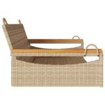 Casa si Gradina - Gradina si terasa - Mobilier exterior - Bancute de gradina - Banca de balansoar, bej, 109x62x40 cm, poliratan, model cotiere cu design rotund - Infinity.ro