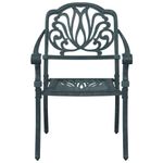 Casa si Gradina - Gradina si terasa - Mobilier exterior - Scaune si sezlonguri gradina - Scaune de gradina, 2 buc., verde, aluminiu turnat - Infinity.ro