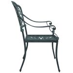Casa si Gradina - Gradina si terasa - Mobilier exterior - Scaune si sezlonguri gradina - Scaune de gradina, 2 buc., verde, aluminiu turnat - Infinity.ro