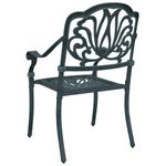 Casa si Gradina - Gradina si terasa - Mobilier exterior - Scaune si sezlonguri gradina - Scaune de gradina, 2 buc., verde, aluminiu turnat - Infinity.ro