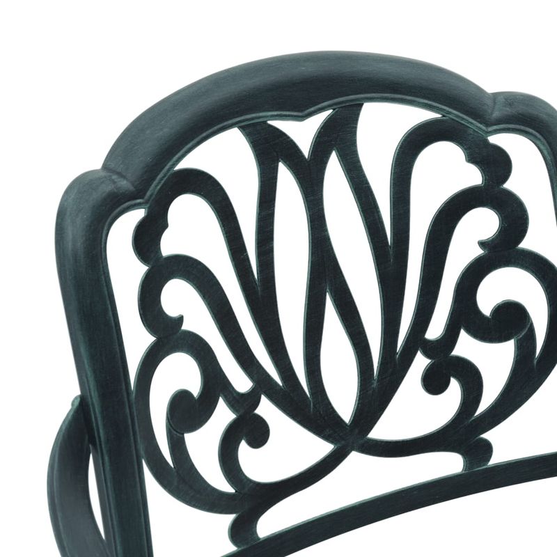 Casa si Gradina - Gradina si terasa - Mobilier exterior - Scaune si sezlonguri gradina - Scaune de gradina, 2 buc., verde, aluminiu turnat - Infinity.ro