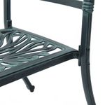 Casa si Gradina - Gradina si terasa - Mobilier exterior - Scaune si sezlonguri gradina - Scaune de gradina, 2 buc., verde, aluminiu turnat - Infinity.ro