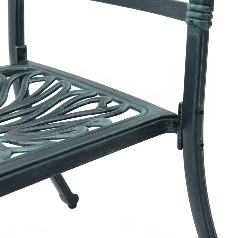 Casa si Gradina - Gradina si terasa - Mobilier exterior - Scaune si sezlonguri gradina - Scaune de gradina, 2 buc., verde, aluminiu turnat - Infinity.ro