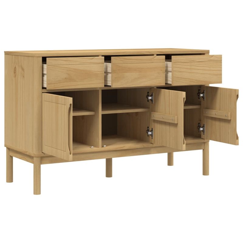Casa si Gradina - Mobilier - Comode si corpuri - Comode - Dulap FLORO, maro ceara, 114x43x74 cm, lemn masiv pin - Infinity.ro