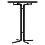 Casa si Gradina - Mobilier - Mese si birouri - Mese bucatarie si dining - Masa de bucatarie, negru, diametru 80x110 cm, lemn prelucrat și otel - Infinity.ro