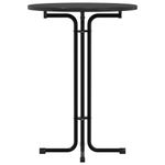 Casa si Gradina - Mobilier - Mese si birouri - Mese bucatarie si dining - Masa de bucatarie, negru, diametru 80x110 cm, lemn prelucrat și otel - Infinity.ro