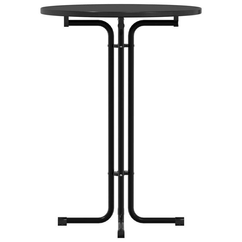 Casa si Gradina - Mobilier - Mese si birouri - Mese bucatarie si dining - Masa de bucatarie, negru, diametru 80x110 cm, lemn prelucrat și otel - Infinity.ro