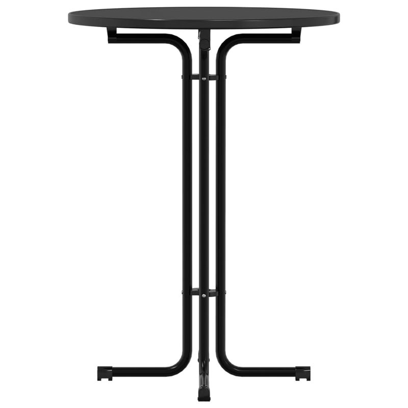 Casa si Gradina - Mobilier - Mese si birouri - Mese bucatarie si dining - Masa de bucatarie, negru, diametru 80x110 cm, lemn prelucrat și otel - Infinity.ro