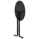 Casa si Gradina - Mobilier - Mese si birouri - Mese bucatarie si dining - Masa de bucatarie, negru, diametru 80x110 cm, lemn prelucrat și otel - Infinity.ro