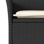 Casa si Gradina - Gradina si terasa - Mobilier exterior - Seturi mobila gradina - Set mobilier gradina perne 5 piese negru poliratan/lemn acacia - Infinity.ro
