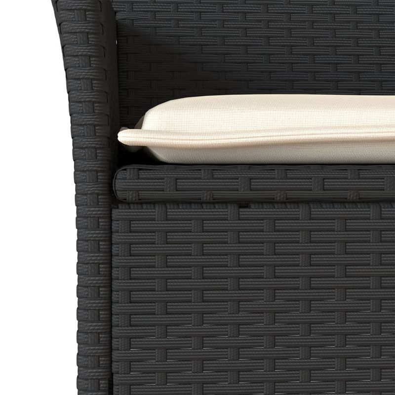 Casa si Gradina - Gradina si terasa - Mobilier exterior - Seturi mobila gradina - Set mobilier gradina perne 5 piese negru poliratan/lemn acacia - Infinity.ro