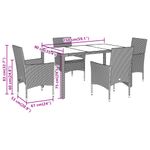 Casa si Gradina - Gradina si terasa - Mobilier exterior - Seturi mobila gradina - Set mobilier gradina perne 5 piese negru poliratan/lemn acacia - Infinity.ro