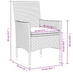 Casa si Gradina - Gradina si terasa - Mobilier exterior - Seturi mobila gradina - Set mobilier gradina perne 5 piese negru poliratan/lemn acacia - Infinity.ro