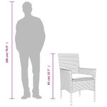 Casa si Gradina - Gradina si terasa - Mobilier exterior - Seturi mobila gradina - Set mobilier gradina perne 5 piese negru poliratan/lemn acacia - Infinity.ro